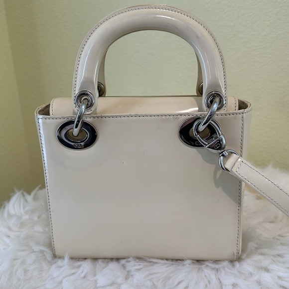 💯Authentic Lady Dior Micro Cream Bag with Silver Hardware🍀 - Picture 7 of 17